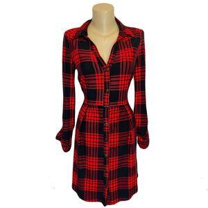 Derek Heart [M] Plaid Button-up Dress (1018)
